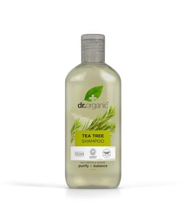 Dr Organic Organic Tea Tree Shampoo Natural Vegan Cruelty Free Paraben & SLS Free Eco Friendly Recyclable Packaging For Women & Men Palm Oil Free 265ml Tea Tree 265.00 ml (Pack of 1)