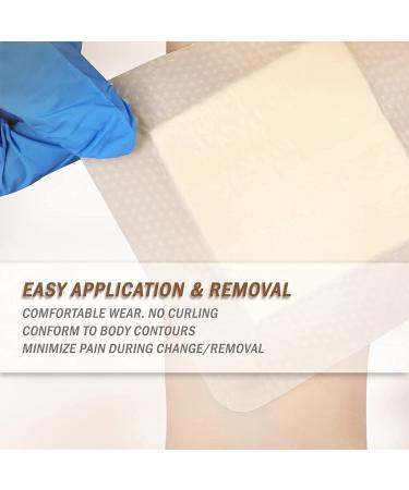 EVERLIT Silicone Foam Dressing 4x4 - Pack of 10 | Sterile Gentle Waterproof Bandage for Wound Care - Buy Online on GoSupps.com
