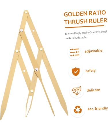 KALLORY 3 Pcs Second Generation Scale Metal Dies Printable Eyebrow Stencils Eyebrow Drawing Tool Make up 25x5x0.6cmx3pcs Goldenx3pcs - Buy Online on GoSupps.com