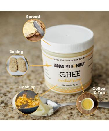 Classic Grass-Fed Ghee Butter by Indian Milk & Honey | 44 oz with 264 Servings | Handmade, Locally Sourced & Lactose, Gluten, Casein Free | Recyclable PET Jars - Buy Online on GoSupps.com