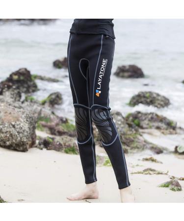 LayaTone 3mm Neoprene Wetsuit Pants for Men and Women | Diving, Surfing, Canoeing | Black XX-Large - Buy Online on GoSupps.com