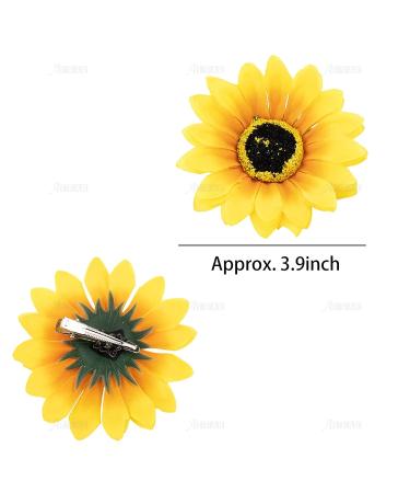 AUEAR 12 PCS Sunflower Alligator Clips - 3.9 inch Flower Hair Clip Barrettes for Women & Girls - Buy Online on GoSupps.com
