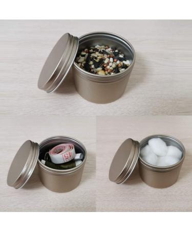 YuZhinnqp Aluminum Tin Cans Round Aluminum Cans with Screw Top Lid Empty Travel Tins for Candles Salve Cosmetics Storage - Buy Online on GoSupps.com