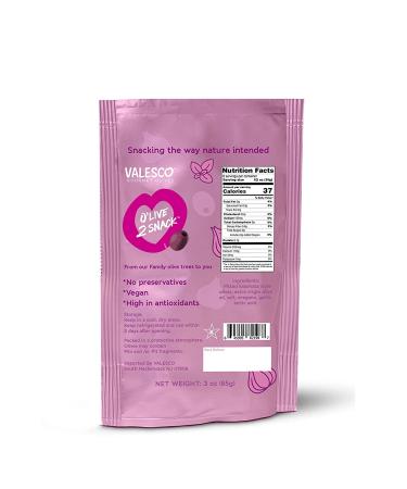 Valesco OLive 2 Snack Pitted Olives Variety Pack 6 Flavors 3 oz (12 Pouches) - Buy Online on GoSupps.com
