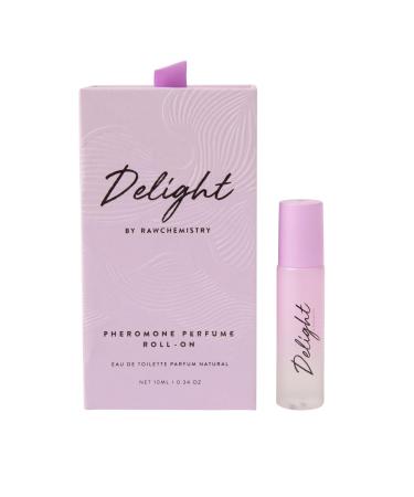RawChemistry Delight Pheromone Infused Perfume Oils for Women I Roll On Tavel Size Perfume I White Musk Vanilla Perfume for Women