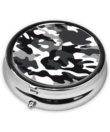Buy Digital Camo Round Pill Box - 3 Compartment Portable Travel Organizer for Vitamins & Medications - Buy Online on GoSupps.com