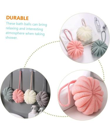 Beavorty 4pcs Pumpkin Bath Flowers | Premium Loofahs & Shower Sponges for Babies | Soft Bath Pouf & Cleaning Supplies - Buy Online on GoSupps.com