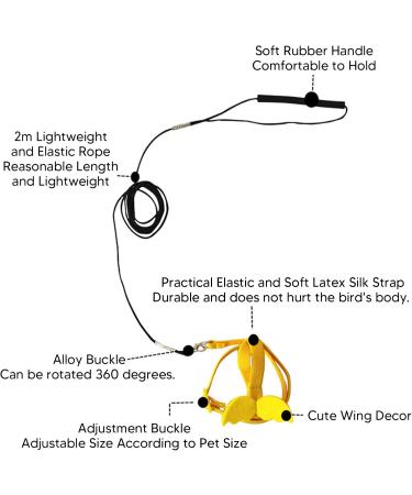 Buy Tita-Dong Adjustable Bird Dishes & Leash - Outdoor Flight Set for Parrots & Nymphic | International Shipping - Buy Online on GoSupps.com