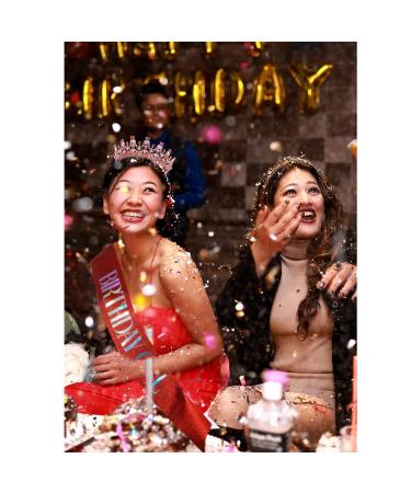 Guardian Soldiers Birthday Girl Sash & Crown Set | Rhinestone Princess Tiara & Headband | Happy Birthday Accessories - Red - Buy Online on GoSupps.com