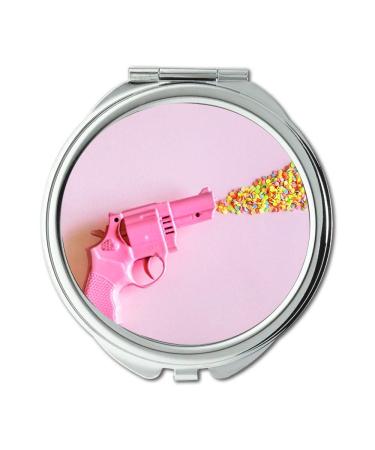 Mirror makeup mirror gunbroker Round Mirror abstract arms art pocket mirror portable mirror