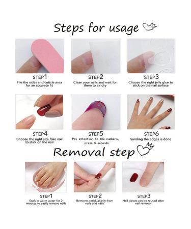 Foccna French Press On Nails - Medium Rhinestone Pink Almond Fake Nails | 24 pcs Bling Glossy 3D Flower Tips for Women & Girls - Buy Online on GoSupps.com