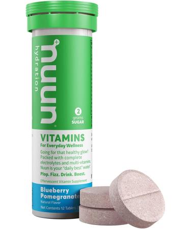Buy Nuun Vitamins Hydration Electrolyte Tablets - Blueberry Pomegranate (Pack of 4 x 12 Tablets) | International Shipping Available - Buy Online on GoSupps.com