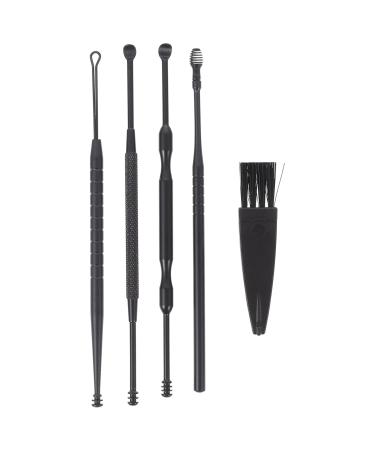 Healifty Double- Head Earwax Scoops Stainless Steel Ear Picks Earwax Cleaning Tools Set Portable Ear Wax Remover