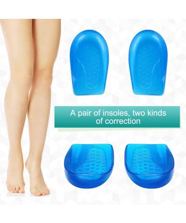 Buy O/X Type Leg Orthopedic Insoles | Soft Gel Heel Pillow for Supination & Pronation - Unisex Blue Large - Buy Online on GoSupps.com