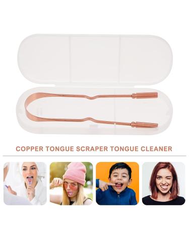 FOMIYES Pure Copper Tongue Scraper & Oral Cleaner - Double-Sided Baby Tongue Scrubber & Tonsil Stone Remover - Disposable Stainless Steel Braces Accessory - Buy Online on GoSupps.com