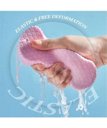 Ultraic Fish Scales 3D Shower Sponge - Gentle Peeling & Deep Cleaning for All Ages | Pink Spa Bath Accessory - Buy Online on GoSupps.com