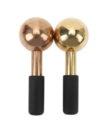 Hushui 2 pieces of unbreakable stainless steel ice balls cooling facial rollers cryo-sticks for skin care swelling wrinkles dark circles