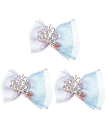 FRCOLOR Colored Hair Bow Clip bow hairpin color alligator clips princess clip s bows princess hair bows clips crown tiny hair hairclips wedding rhinestones crown hair