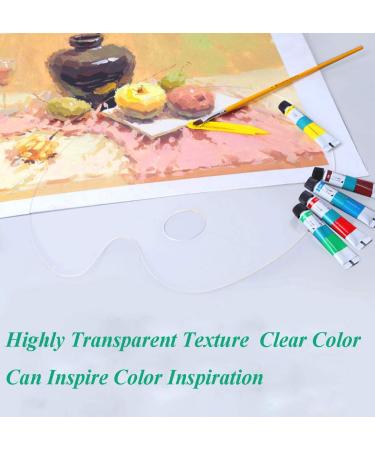 Acrylic Artist Paint Palette 11.8 x 7.9 inches - Non-Stick Oil Paint Mixing Palette - Easy Clean Transparent Oval Art Pallet (2 PCS) - Medium Size - Buy Online on GoSupps.com