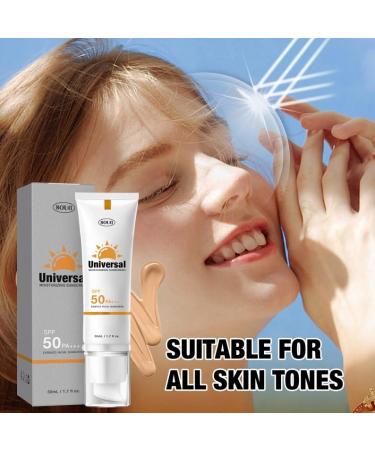 Buy Sun Sunscreen SPF50+ Tinted Moisturizer - Strong UV Protection All-in-One Face Sunscreen & Foundation 50ml for All Skin Types - Buy Online on GoSupps.com