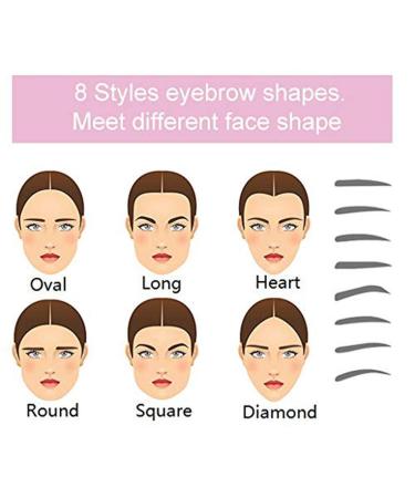 Reusable Eyebrow Stencils Set | 8 Elegant Shapes for Perfect Brows | Makeup Tools with Holder for Flawless Application - Buy Online on GoSupps.com