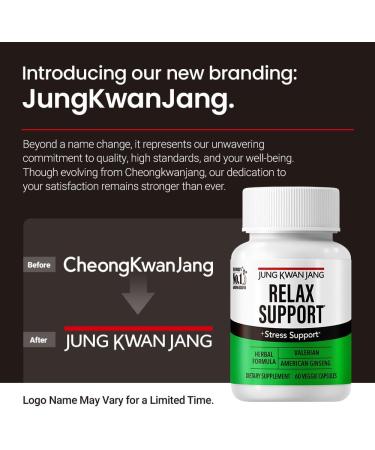 JUNG KWAN JANG Relax with Valerian Root (1,000mg) and American Ginseng (143mg) for Relaxation Support and Better Sleep, 60 Herbal Capsules for Men and Women RELAX SUPPORT with valerian - Buy Online on GoSupps.com