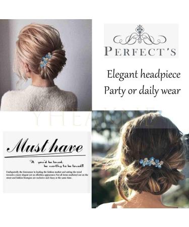Yheakne Vintage Flower Pearl Hair Clip - Decorative Retro Hairpin for Women & Girls (Blue) - Buy Online on GoSupps.com