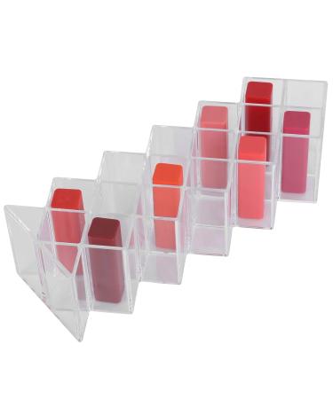 16 Cells Lipstick Storage Box | Transparent Acrylic Lip Gloss Display Stand for International Shipping - Buy Online on GoSupps.com