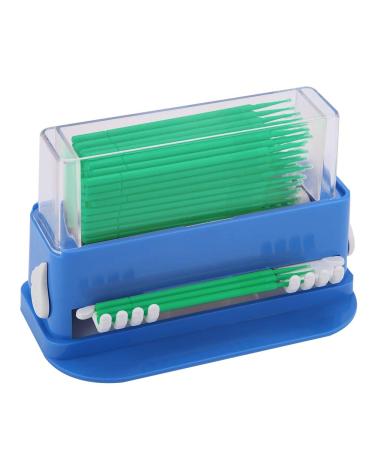 Verdant Touch Dental Micro Brush Dental Disposable Micro Applicator Tips Bendable Sticks Green 100 Count with Dispenser Box