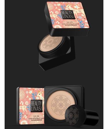 PICKX Mushroom Head Air Cushion BB Cream Concealer Lasting Nude Makeup Moisturizing Brightening Pigment CC Liquid Foundation Even Skin Tone Makeup Base Primer (B-2PC) - Buy Online on GoSupps.com