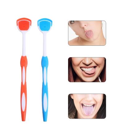 EXCEART 2pcs Tongue Scraper Cleaner Set - Fresh Breath Tongue Cleaner Brush for Adults - Buy Online on GoSupps.com