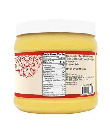 Kevala Coconut Ghee 5050 Blend - 2 lb (907 g) | All-Natural Cooking Fat - Buy Online on GoSupps.com