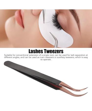 Professional Stainless Steel Eyelash Extension Tweezers | Curved Salons Tweezers for Precision Application - Buy Online on GoSupps.com