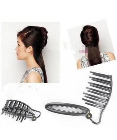 3PCS Black Hair Clip Volume Inserts Styling Set for Women & Girls - DIY Bun Maker Comb French Twist Styling Tool - Buy Online on GoSupps.com
