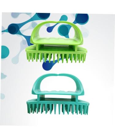 WOONEKY Shampoo Brush Set - 2 Pieces Scalp Massager & Hair Shampoo Brush (11x6 cm) - Green - Perfect for Scalp Care & Hair Health - International Shipping Available - Buy Online on GoSupps.com