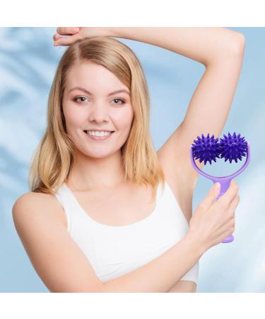 Massage Balls Scooter & Roller - Self-Massage Tool for Back Legs Feet & Muscle Pain Relief - Purple - Buy Online on GoSupps.com