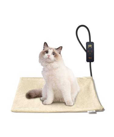 Toozey Pet Heating Pad Temperature Adjustable Dog Cat Heating Pad with Timer Waterproof Pet Heating Pads for Cats Dogs with Chew Resistant Cord Electric Pads for Dogs Cats Pet Heated Mat