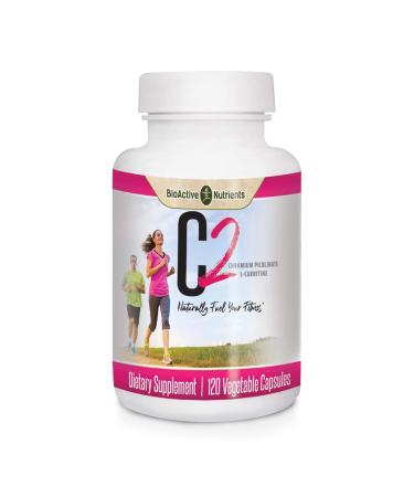 BioActive Nutrients C2-Chromium Picolinate with L-Carnitine to Aid Metabolism of Fat and Carbs - 120 Vegetable Capsules - No Preservatives