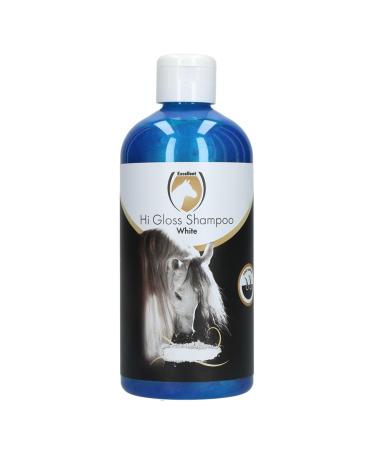 Excellent Hi Gloss Shampoo White 500 ml Color shampoo for refreshing the natural coat color Suitable for horses with a white coat Gloss shampoo for horses