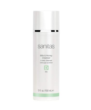 Sanitas Skincare Milk & Honey Cleanser  Rich  Restorative Cleanser  Cleanser for Dry Skin  5 Ounces