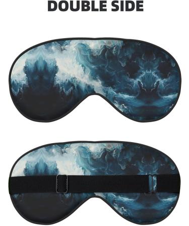 SSIMOO Within The Tides Print Ultra-Soft Light-Blocking Eye Mask - Optimal Comfort for Restful Sleep Black | International Shipping Available - Buy Online on GoSupps.com
