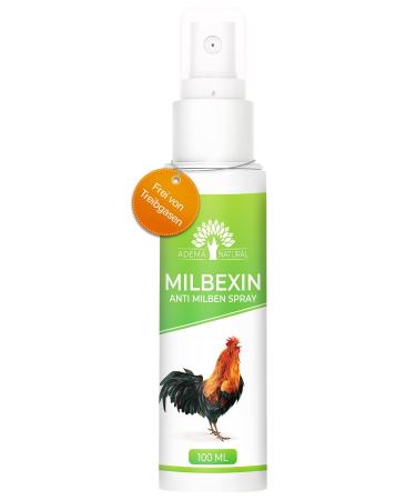 Adema Natural Milbexin - Medium for mites for chickens - for mite fighting for poultry & birds in the practical spray bottle - supplement to pebbles - 100ml content