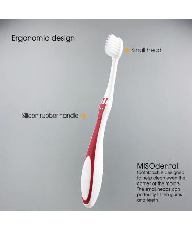 MISOdental Advanced Children's Manual Toothbrush Set - Soft Bristles, Small Head, Refreshing - 4 Pcs, Made in Korea - With Protection Caps - Buy Online on GoSupps.com