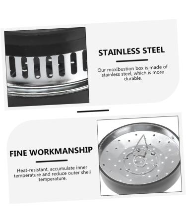 FOMIYES 3 Series Moxibustion Box Portable Metal Diffuser with U-Clamps for Home Aromatherapy Stainless Steel Moxa Burner - Buy Online on GoSupps.com