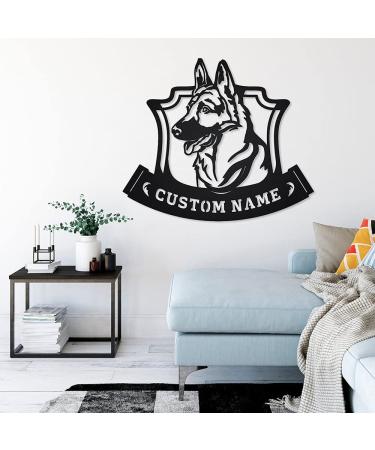 Personalized German German Shepherd Monogram Holesian Shield Art |User -defined German Shepherd Holkschild |German German Shepherd Gifts for Men |Dog gift