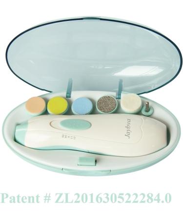 Jaybva Electric Baby Nail File Trimmer - Safe Clippers Set for Newborns & Toddlers - Automatic Cutter Kit for Fingernail and Toenail Care - Light Green - Buy Online on GoSupps.com