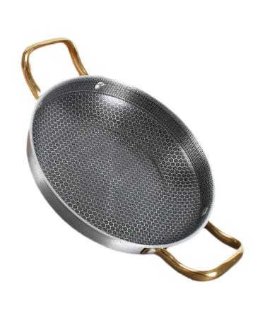 Angoily Frying Pan Griddle Honeycomb Non Stick Fry Pan Household Skillet Honeycomb Skillet Fry Pan for Outdoor Cooking Fry Pans for Cooking Stainless Steel Cooking Utensils 26c