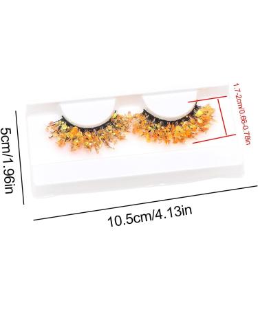 Glitter Lashes Glitter Cluster Lashes Festival Decoration Fake Eyelashes Lashes with Glitter Sparkly Long Dense Color Eyelashes Sparkly 3D Colored Lashes with Sequins - Buy Online on GoSupps.com