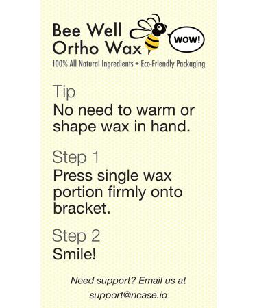 Bee Well Ortho Wax - Pure (2 Pack, 100 Servings) Natural Extra Firm Wax for Orthodontic Braces Discomfort - Buy Online on GoSupps.com