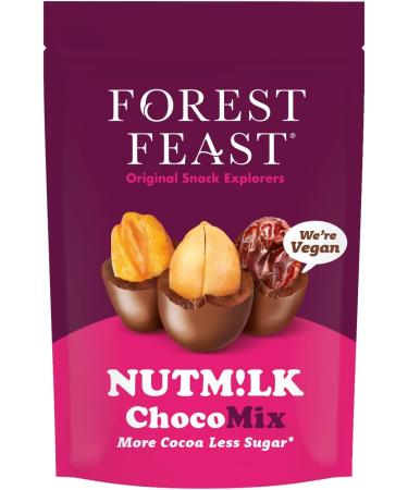 FOREST FEAST Vegan NUTM!LK CHOCOMIX 110g - Vegan Chocolate Mix Pack - Dairy Free Chocolate Raisins - Gluten Free Chocolate Peanuts - Palm Oil Free Corn Chocolates - Chocolate Peanuts and Raisins Mix - Buy Online on GoSupps.com